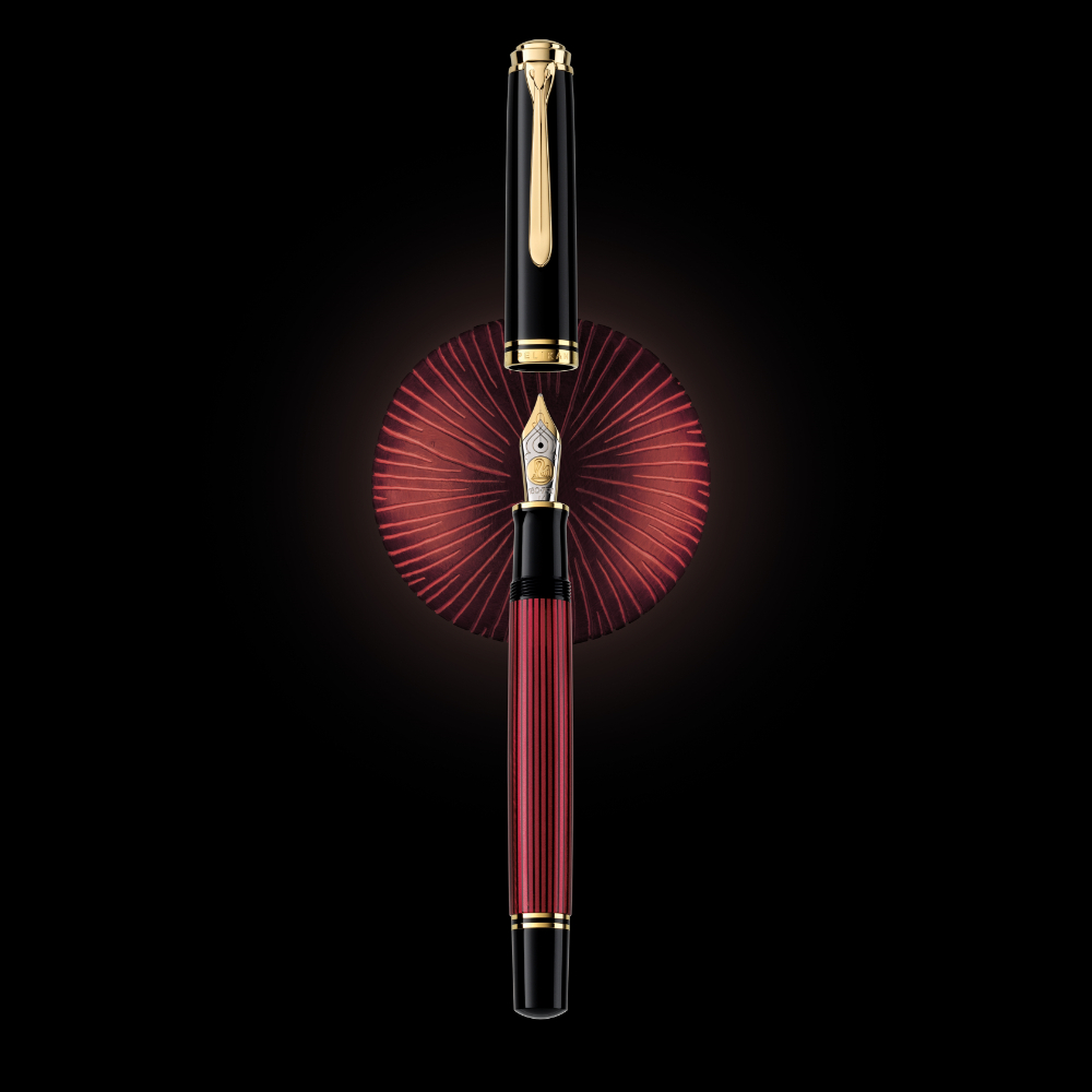 Pelikan Souverän M800 Black-Red Fountain Pen - Vulpen / Fountain